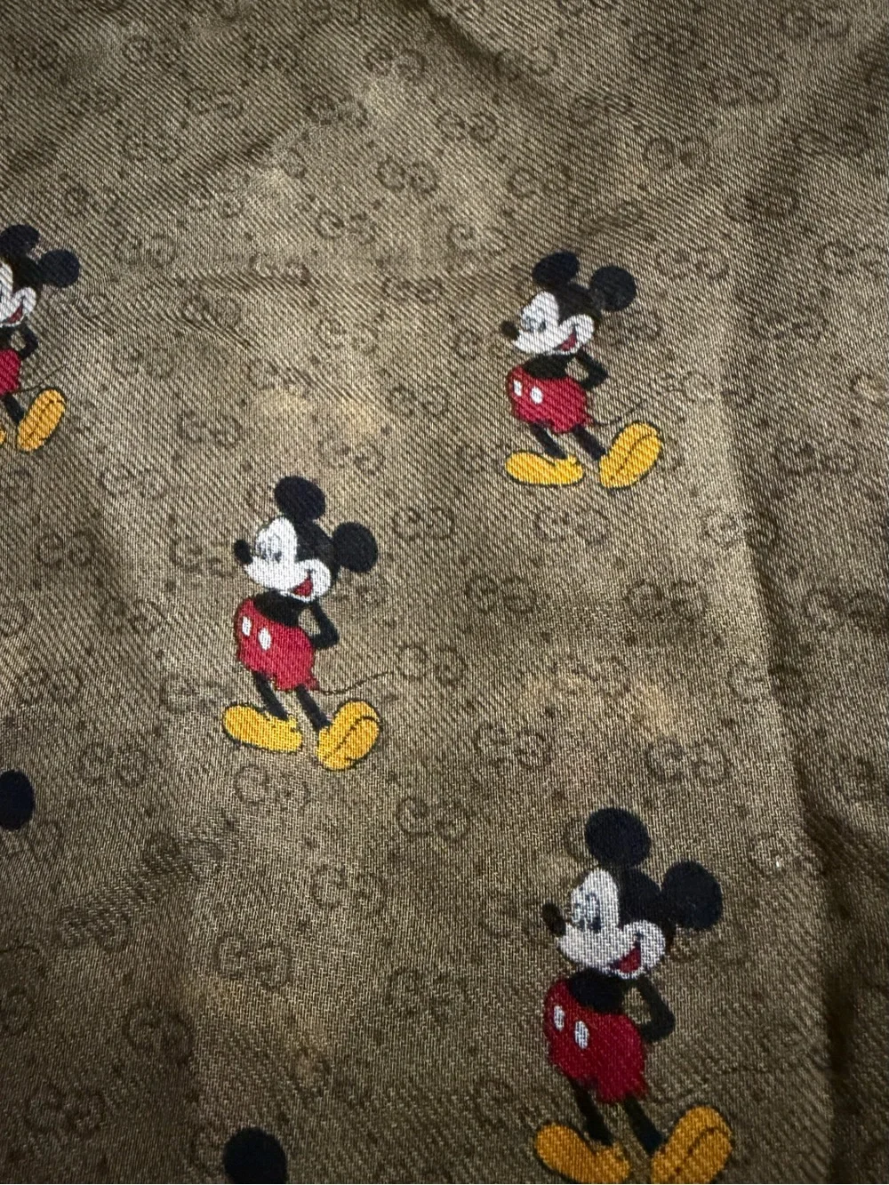 NWT Gucci x Disney Mickey Mouse Allover Print Scarf